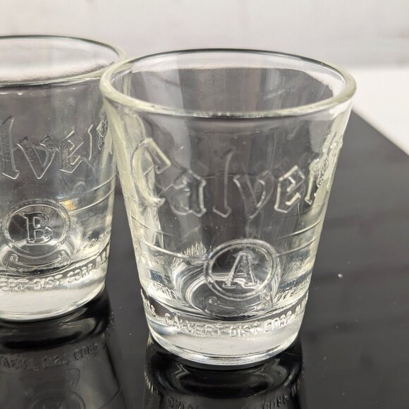 Set of 4 Vintage Calvert Whiskey Shot Glasses - Picture 8 of 8